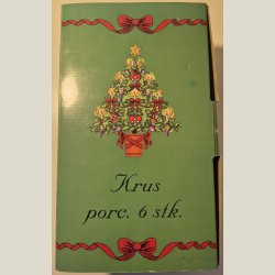 6 fine julekrus. Ubrugt i original kasse.