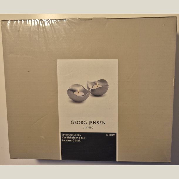 2 fyrfads lysestager fra Georg Jensen, nye - aldrig bnet,