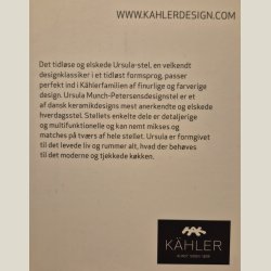 Kande, Ursula fra Khler, 80cl.  Ubrugt i original kasse.