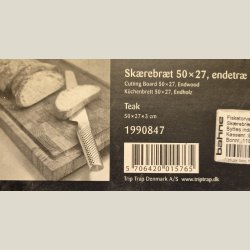 Skrebrt fra Trip rap 50x27x3cm i teak.  Ubrugt i original kasse.