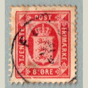 Tjenestem�rke nr. 6B med lidt sm�varianter og nusset.