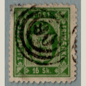 Tjenestem�rke nr. 3A fint repareret i NV hj�rne