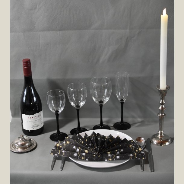 Domino champagnefljter, 5 stk.