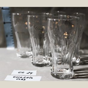 Coca Cola 5 reklameglas p� 250ml.