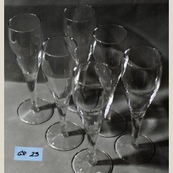 Champagnefljter. 6 elegante stk.
