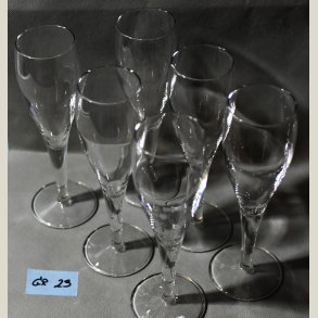 Champagnefl�jter. 6 elegante stk.