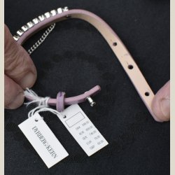 Rosa lderarmbnd med store sten og kde, nyt. Nypris 599kr.