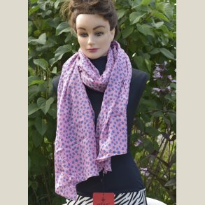 T�rkl�de med stjerner i bomuld, m�l 100 x 180cm.