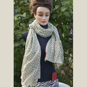 T�rkl�de i bomuld med stjerner. M�l 100 x 180cm.