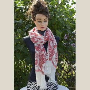 T�rkl�de af 50% linned og 50% viskose. M�l 55 x 200cm