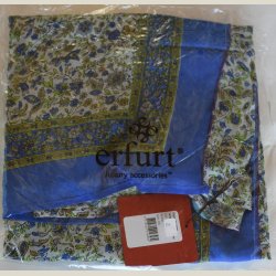 Luxus i 100% tabby silke. florlet og farverigt stort trklde p 140 x 140cm.