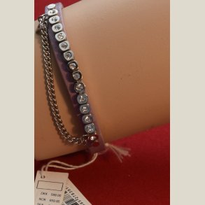 Rosa lderarmbnd med store sten og kde, nyt. Nypris 599kr.