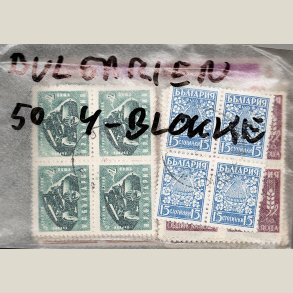 Pakke Bulgarien med 50 forskellige 4-blokke