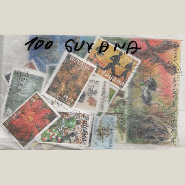 Pakke Guyana med 100 forskellige