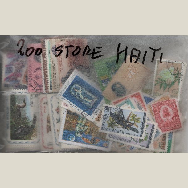 Pakke Haiti med 200 forskellige store m�rker