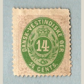 Afa-nr. 9 (*) 2 tynde pletter. Katalogv�rdi 7000kr.