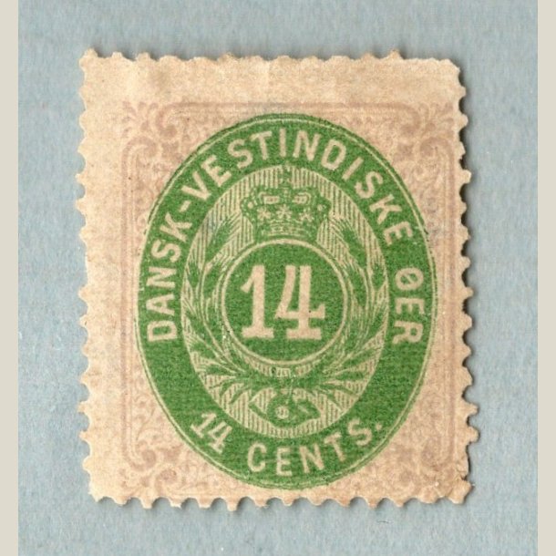 Afa-nr. 9 (*) 2 tynde pletter. Katalogvrdi 7000kr.