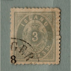 Island nr. 5 med 2 sm� rifter. Katalogv�rdi 11000kr.