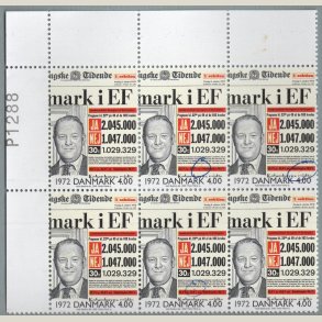 Afa-nr. 1266 **. Pr�vetryk med 3 indcirklede varianter fra kontrollen.
