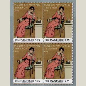 Afa-nr. 1238 **. 4-blok med forskudt takning.