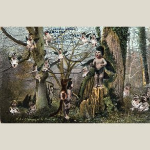 Postkort med babyer, ubrugt 