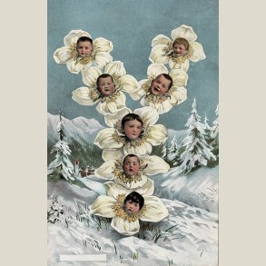 Postkort med babyer, ubrugt 