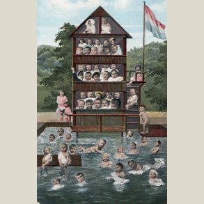 Postkort med babyer, ubrugt 