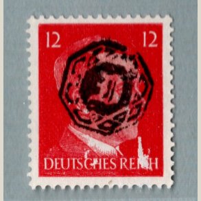 Hitlermrke med overtryk. Afskrab p forsiden (*)