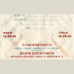 Receptkuvert fra Odense svane apothek.