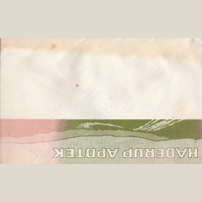 Receptkuvert fra Haderup apotek. Sj�lden gammel kuvert fra nedlagt apotek. Telefonnr. 9! Lidt rust.