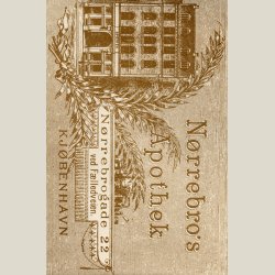 Receptkuvert fra Nrrebro's apothek. Genoptryk.