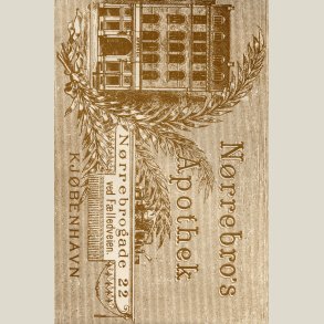 Receptkuvert fra N�rrebro's apothek. Genoptryk.