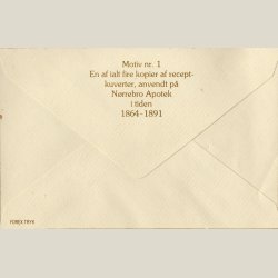 Receptkuvert fra Nrrebro's apothek. Genoptryk.