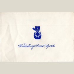 Receptkuvert fra Kalundborg svane apotek, meget enkel og fin.