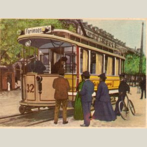 K�benhavns sporveje f�r og nu fra 1961. Kort nr. 12