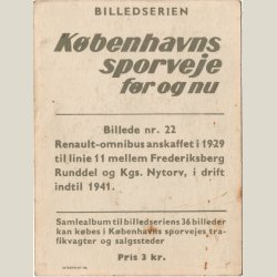Kbenhavns sporveje fr og nu fra 1961. Kort nr. 22