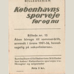 Kbenhavns sporveje fr og nu fra 1961. Kort nr. 15