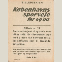 Kbenhavns sporveje fr og nu fra 1961. Kort nr. 25