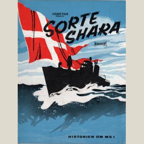 Sorte Shara, med store kaffepletter.