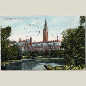Raadhuset set fra Tivoli ca 1910