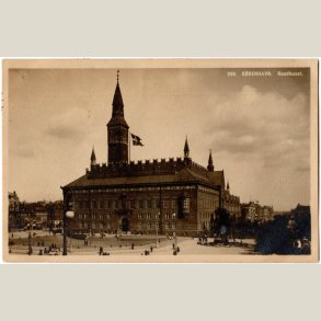 Raadhuset ca. 1910, sjov frankering,