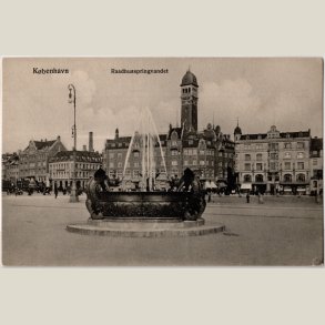 Raadhusspringvandet. Ubrugt kort.