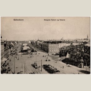 Kongens Nytorv og Nyhavn. Ubrugt kort.