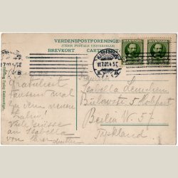 Langelinie ca. 1909. Foto, farvelagt og tegnet.