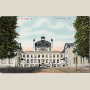 Fredensborg Slot.  Ubrugt bagside.