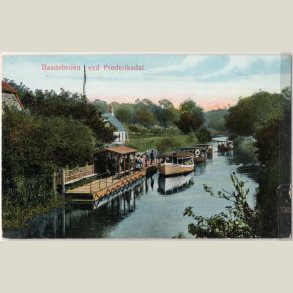 Frederiksdal, B�debroen. Ubrugt bagside.