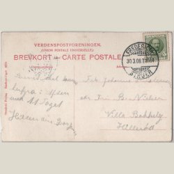 Frederiksvrk, broen ved Arresdal ca. 1908. Med banestempel.