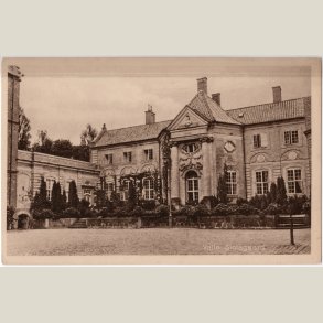 Vall� slotsg�rd. Ubrugt bagside.