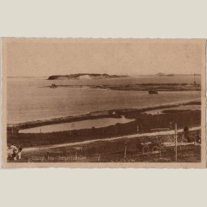 Fyns Hoved. Udsigt fra J�gerhotellet. Ubrugt men rester fra opkl�bning bagp�.