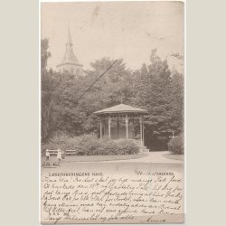 Odense, Lseforeningens have. 1903. Fold p midten, svr at se p forsiden.